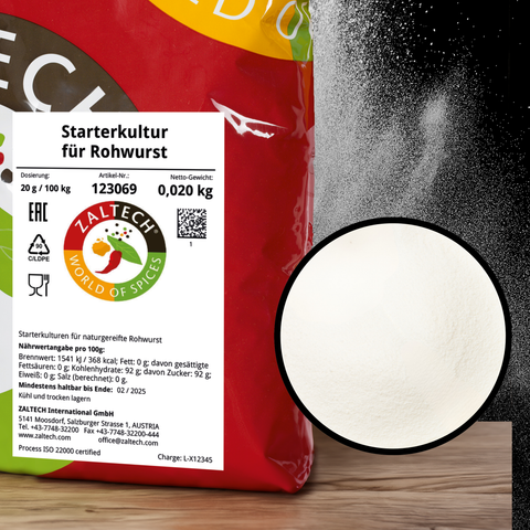 Starterkultur für Rohwurst im 20 g Beutel