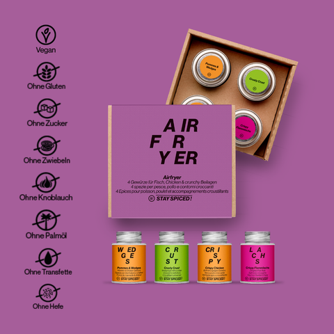 AirFryer Box | Gewürze Set | 4er Geschenkbox