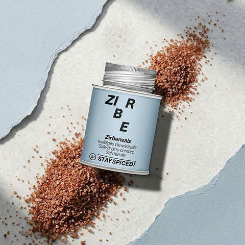Zirben Fleur de SelSwiss pine salt, woody spice salt