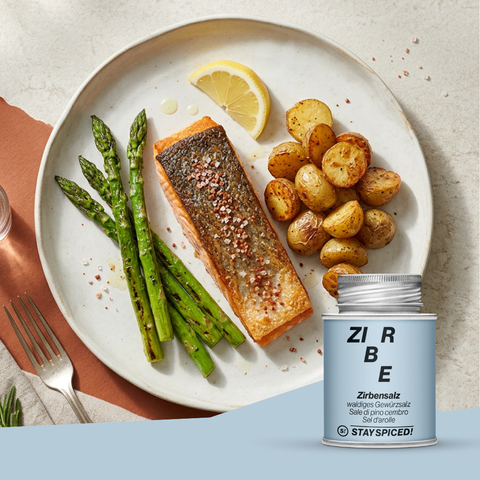 Zirben Fleur de SelSwiss pine salt, woody spice salt