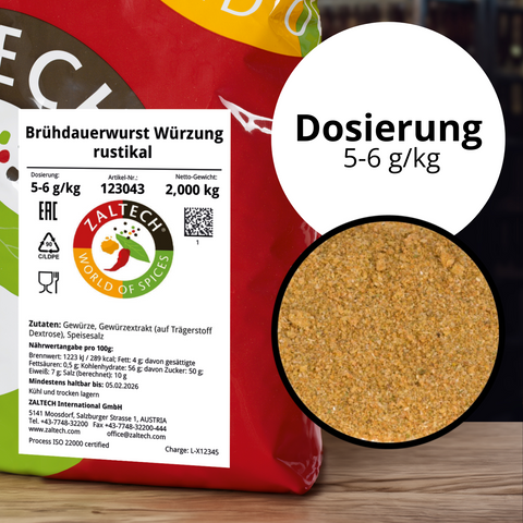 Boiled sausage seasoning rustic in 2 kg bag