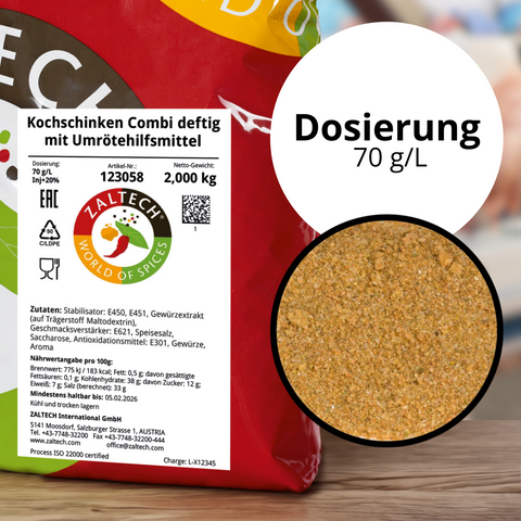 Kochschinken Combi deftig mit Umrötehilfsmittel im 2 kg Beutel