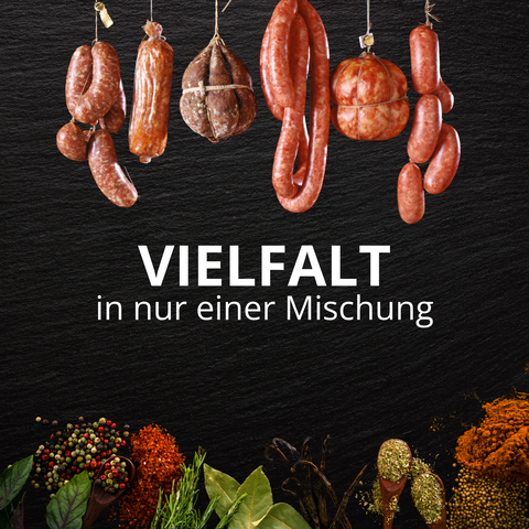 Rohwurst Würzung deftig mit Umrötehilfsmittel im 2 kg Beutel