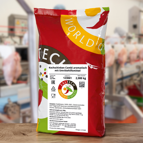 Cooked ham Combi aromatic with reddening agent in 2 kg bag