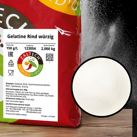 Gelatine Rind würzig im 2 kg Beutel