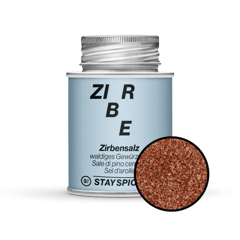 Zirben Fleur de SelSwiss pine salt, woody spice salt